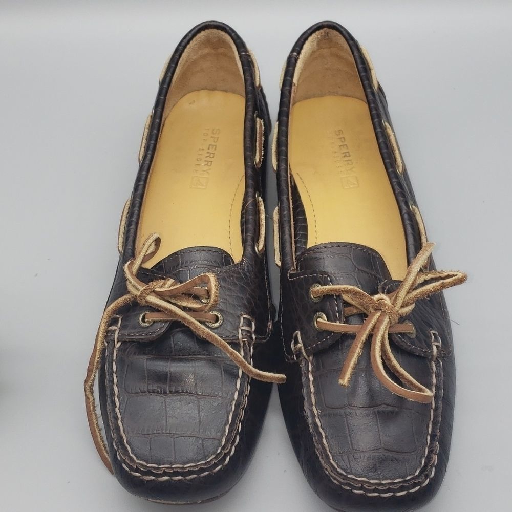 Sperry Topsider womens brown loafers size 7.5 - Picture 2 of 10